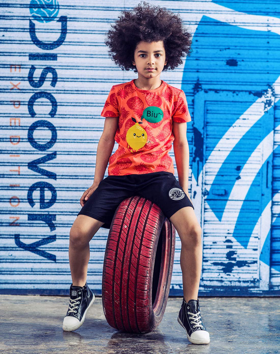 discovery expedition美国高端户外童装专场 撞色印花 男童时尚易搭