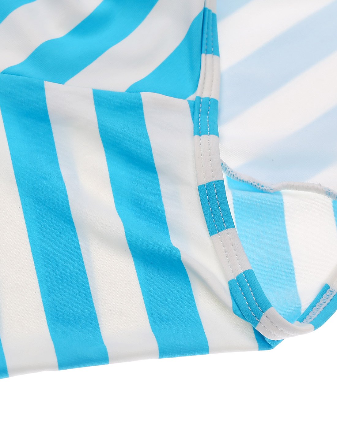 条纹经典款 女款连体泳衣 蓝白条纹