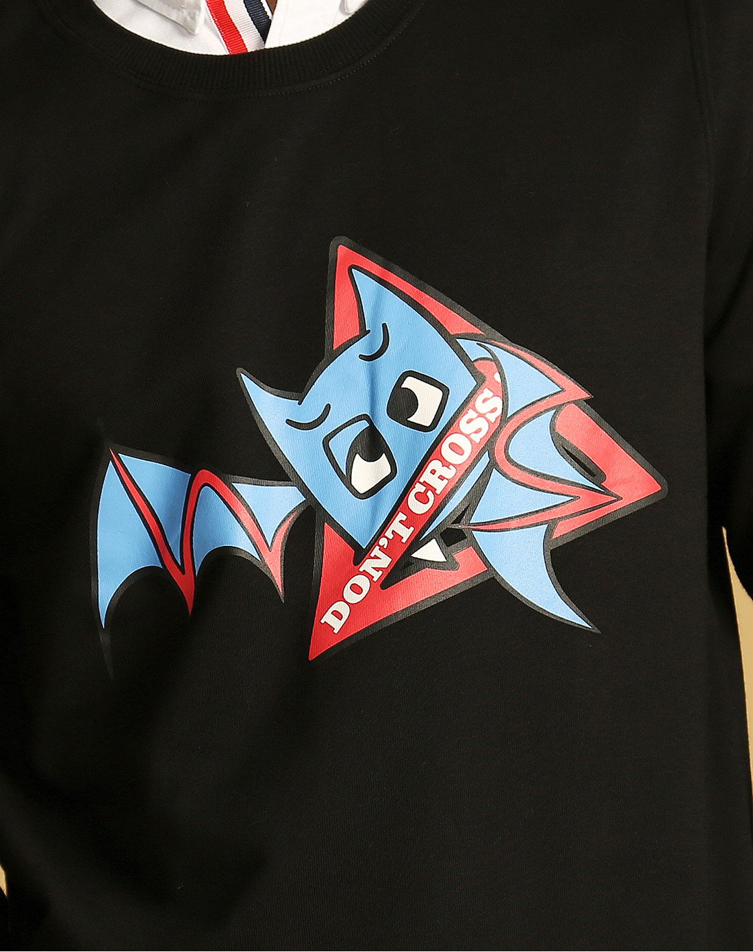 wowtee潮牌男男士蝙蝠印花圆领卫衣黑色wt-tx040-1-01_唯品会