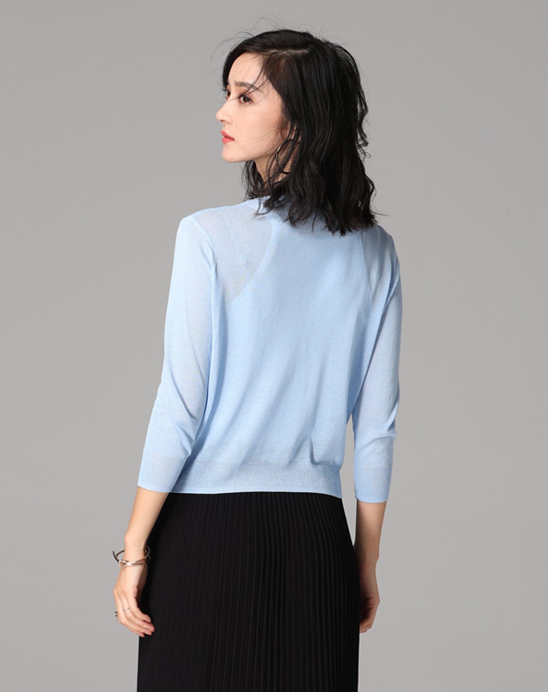 修身开衫针织衫空调衫短款