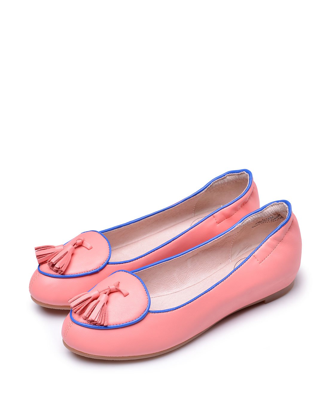 reemoor女鞋专场 春夏流苏浅口鞋甜美平底乐福蛋卷鞋深蓝 运费 (订单