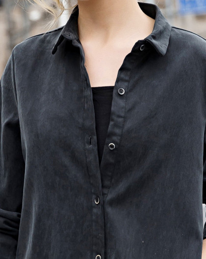 装饰装饰时尚衬衫外套黑色