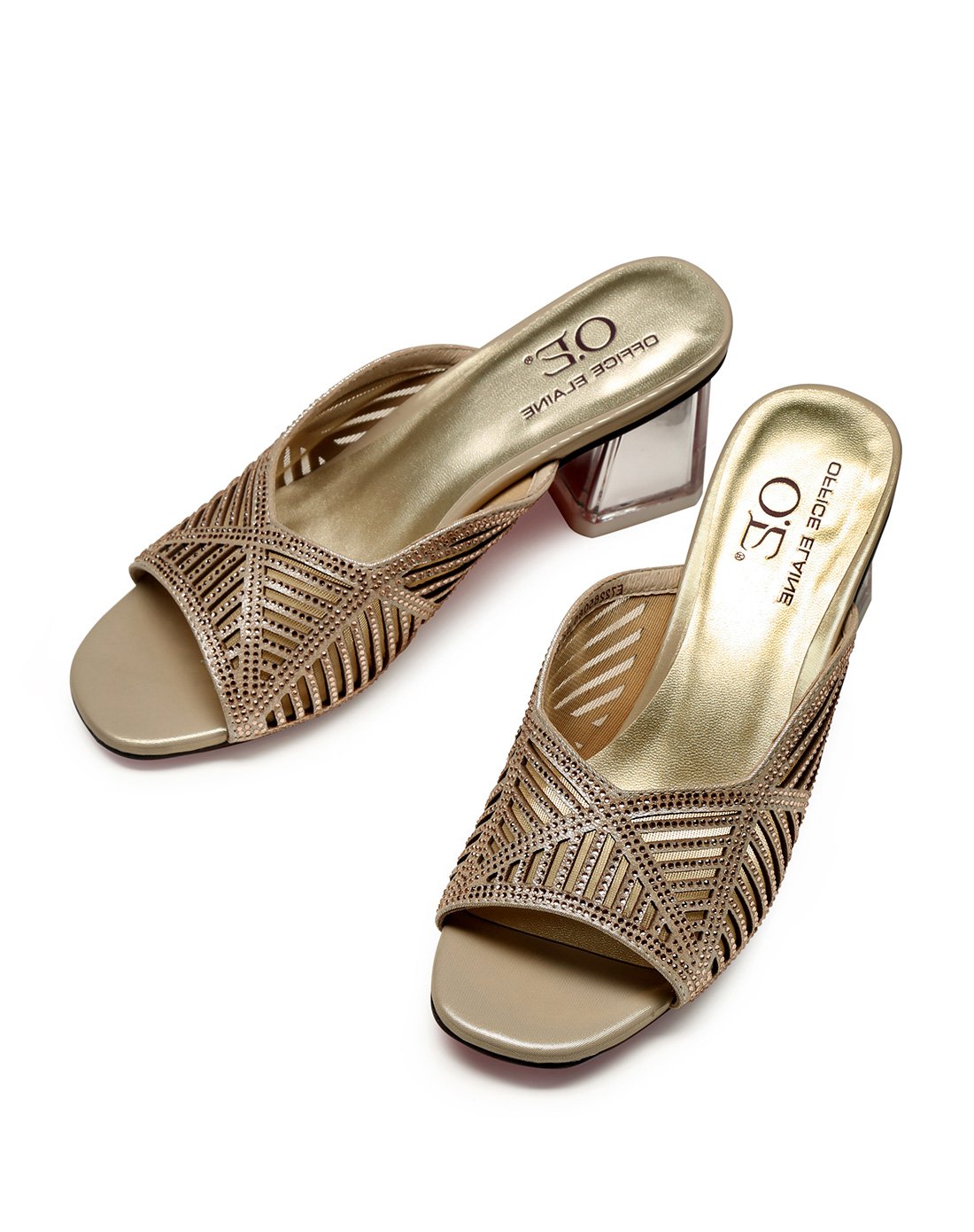 2017年夏季新款欧美羊京粗跟拖鞋银灰色