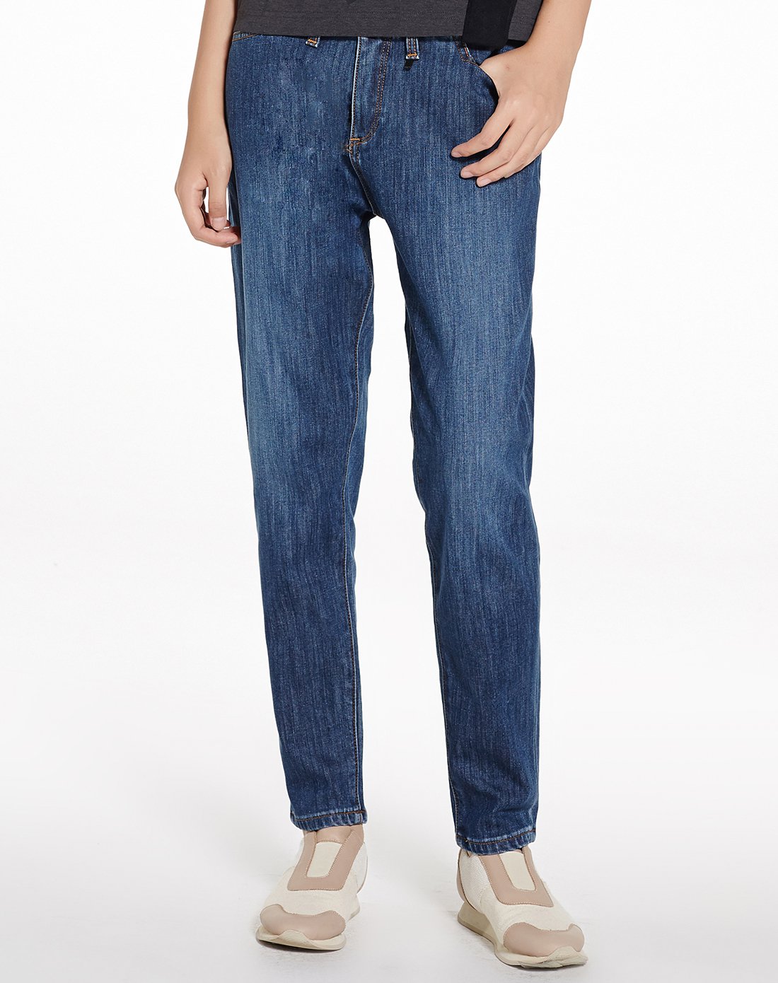 江南布衣jnby特卖旗舰店(旧)休闲宽松版直筒牛仔裤5f033362428_唯品会