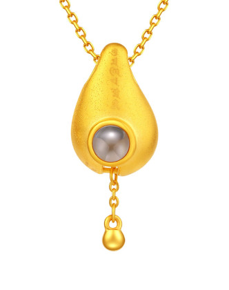 3d硬足金黄金吊坠禅悦系列妙音木鱼约192克不含链