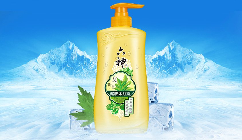 六神 艾叶健肤沐浴露(清凉型)1l 沐浴露 舒缓肌肤