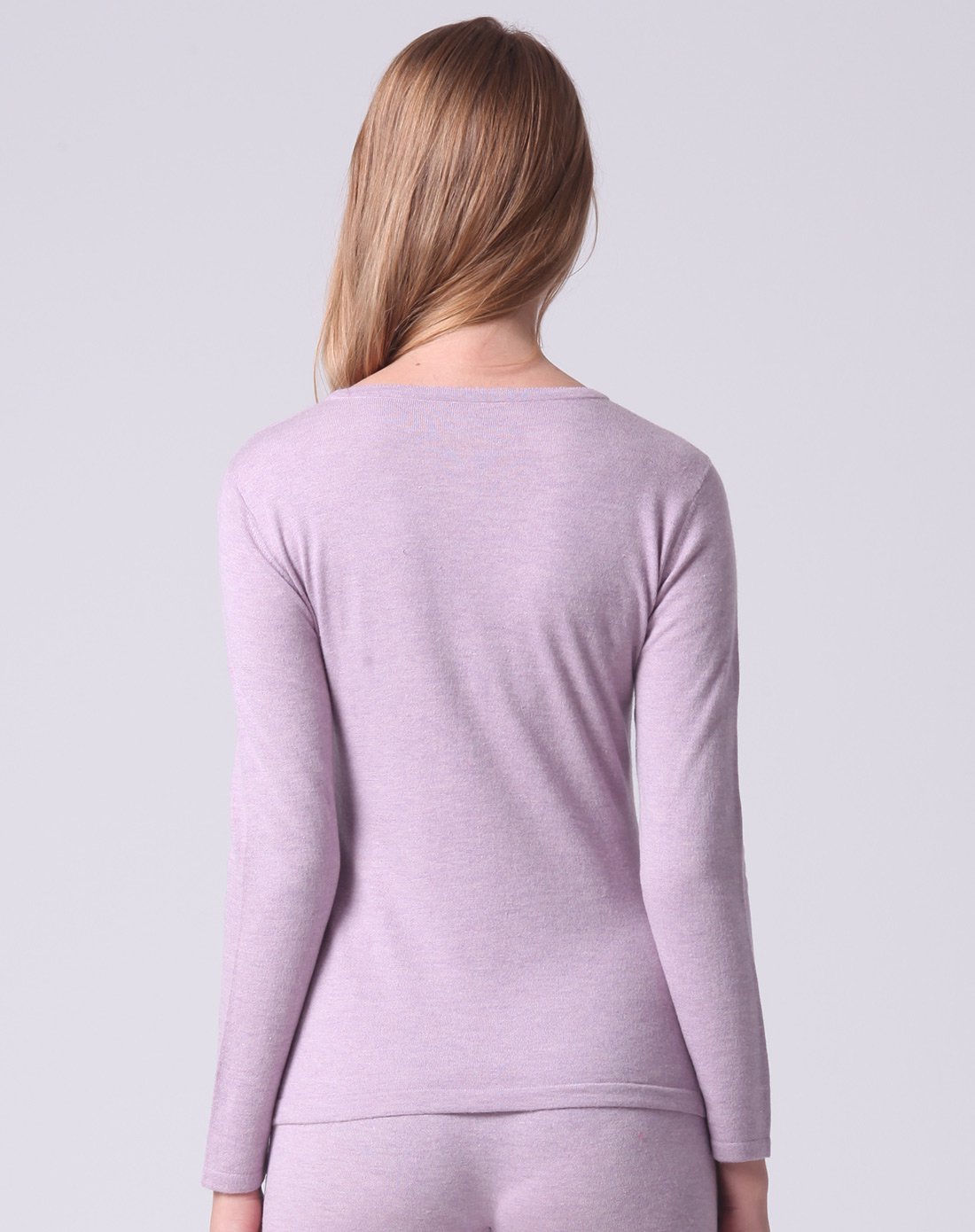 女士提花上衣浅雪青