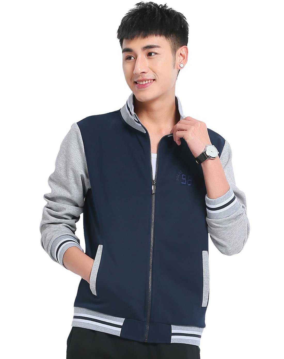 经典拼色 男款休闲运动服 户外跑步外套