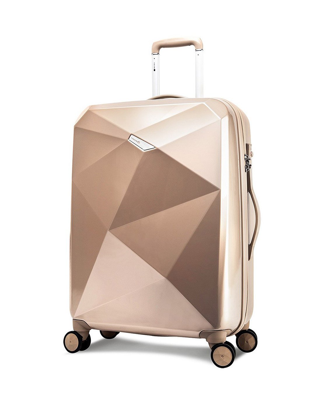 时尚钻石工艺拉杆箱20寸白色