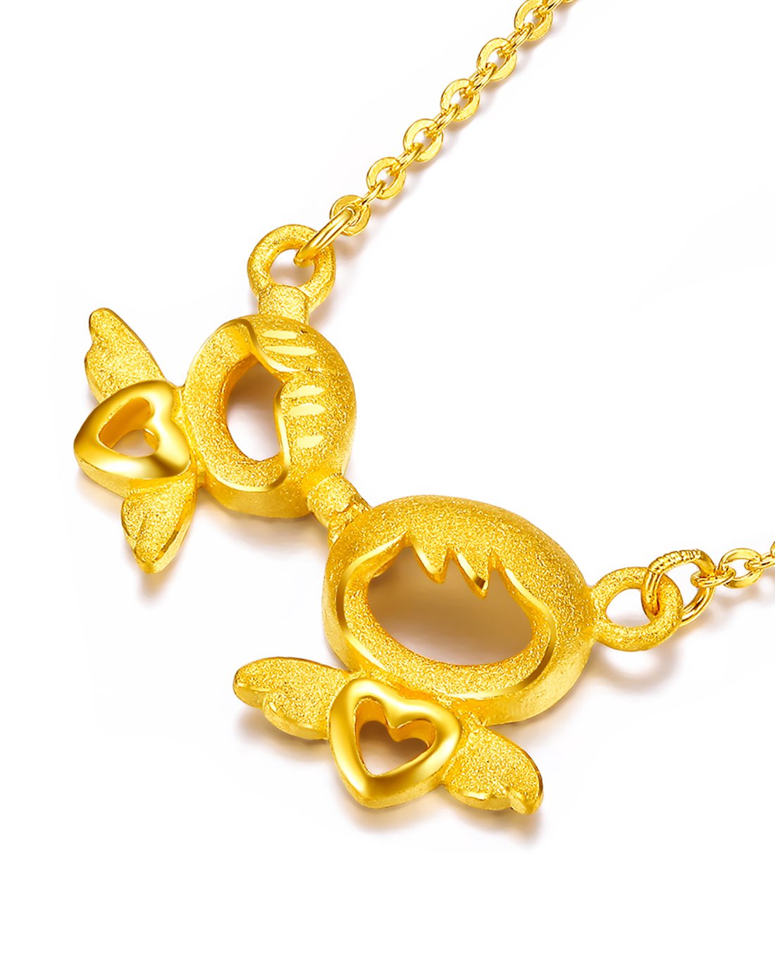 谢瑞麟足黄金天使宝宝项链