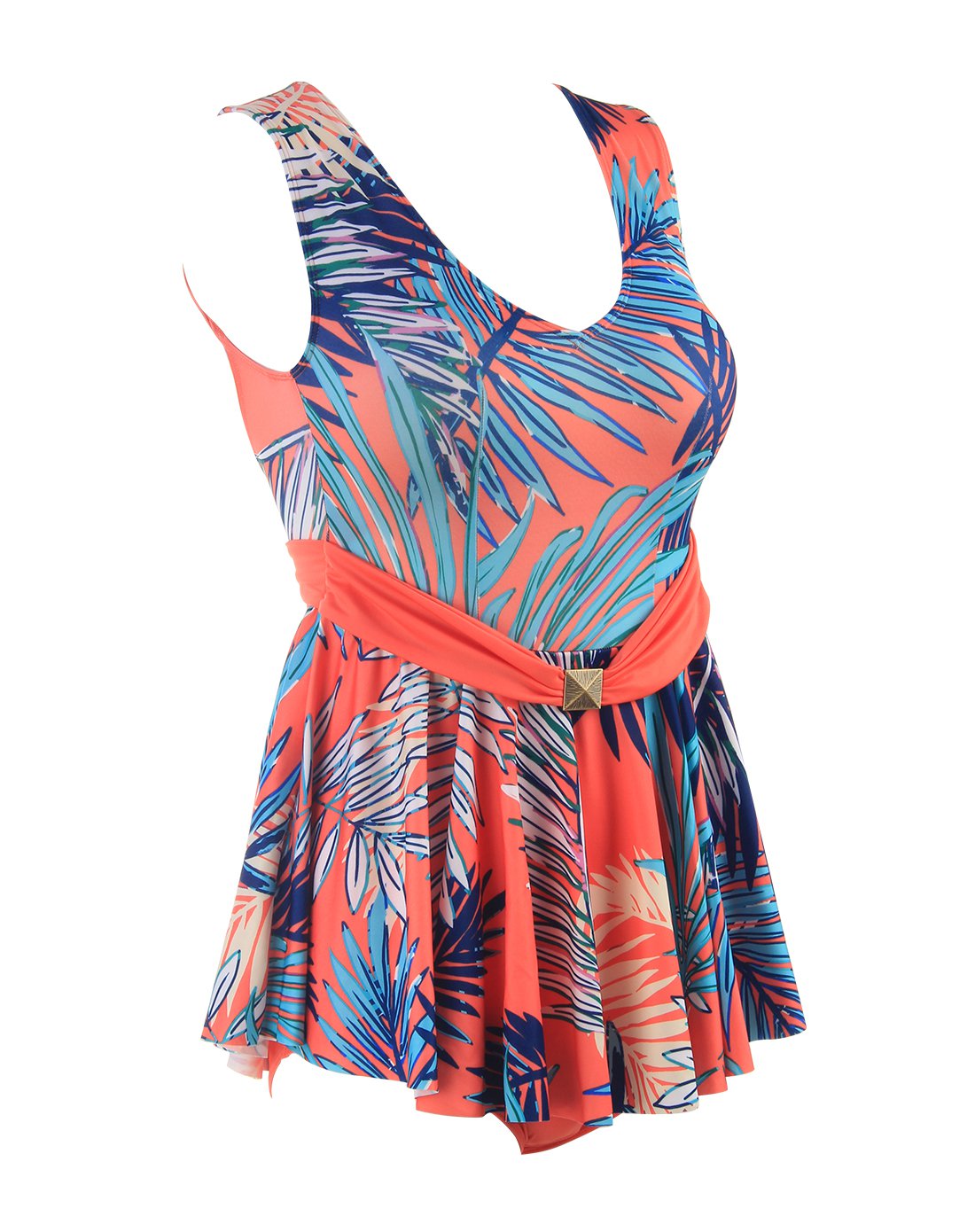 安莉芳夏日棕榈显瘦连体泳衣花色