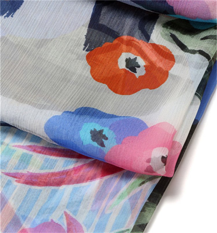 kenzo 彩绘百搭长巾米白