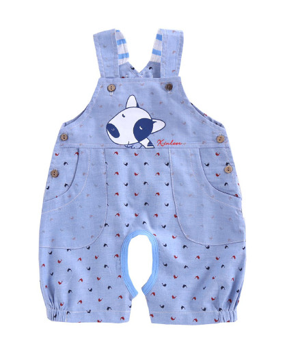 男童夏季小狗开档背带裤