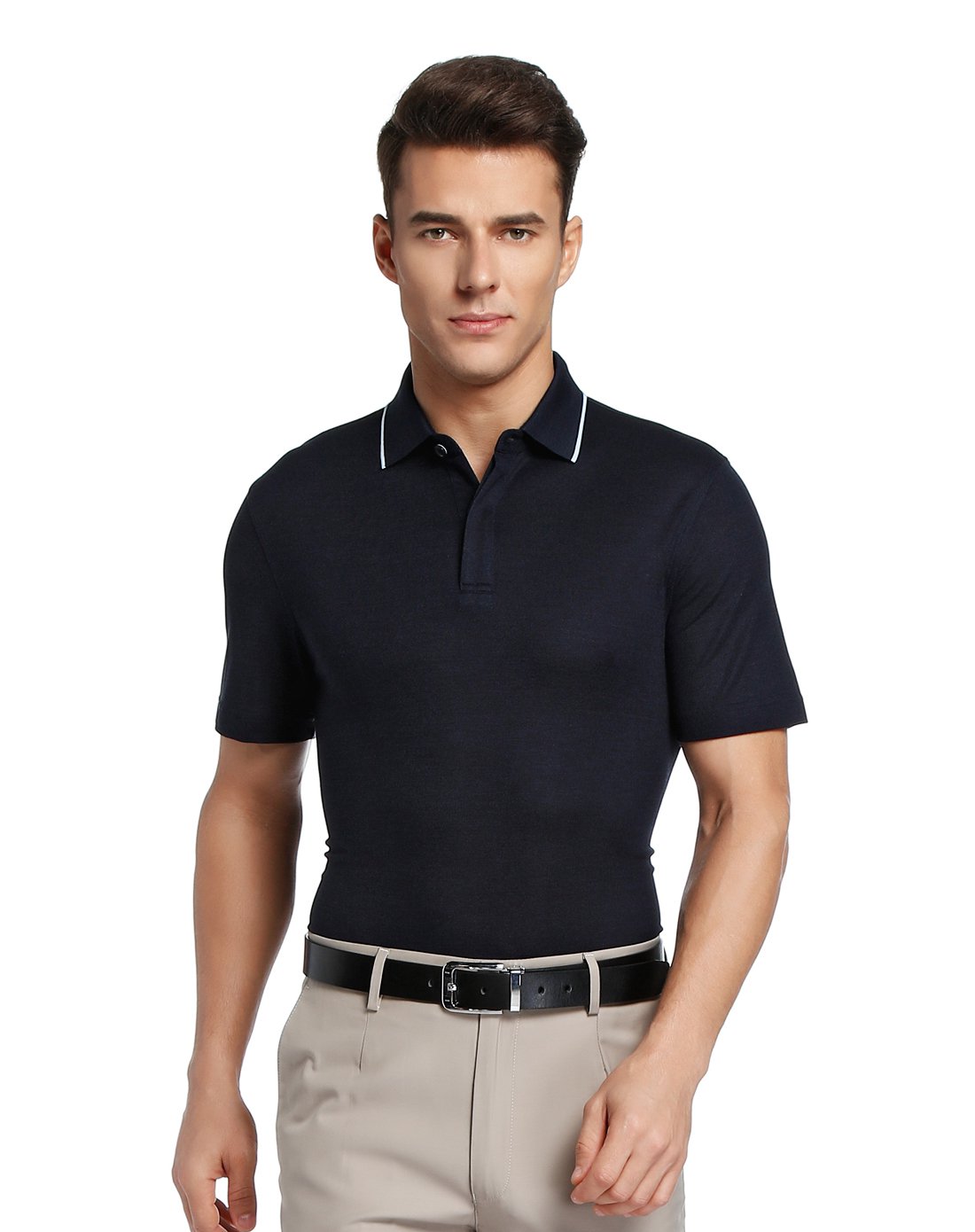 正装桑蚕丝短袖t恤