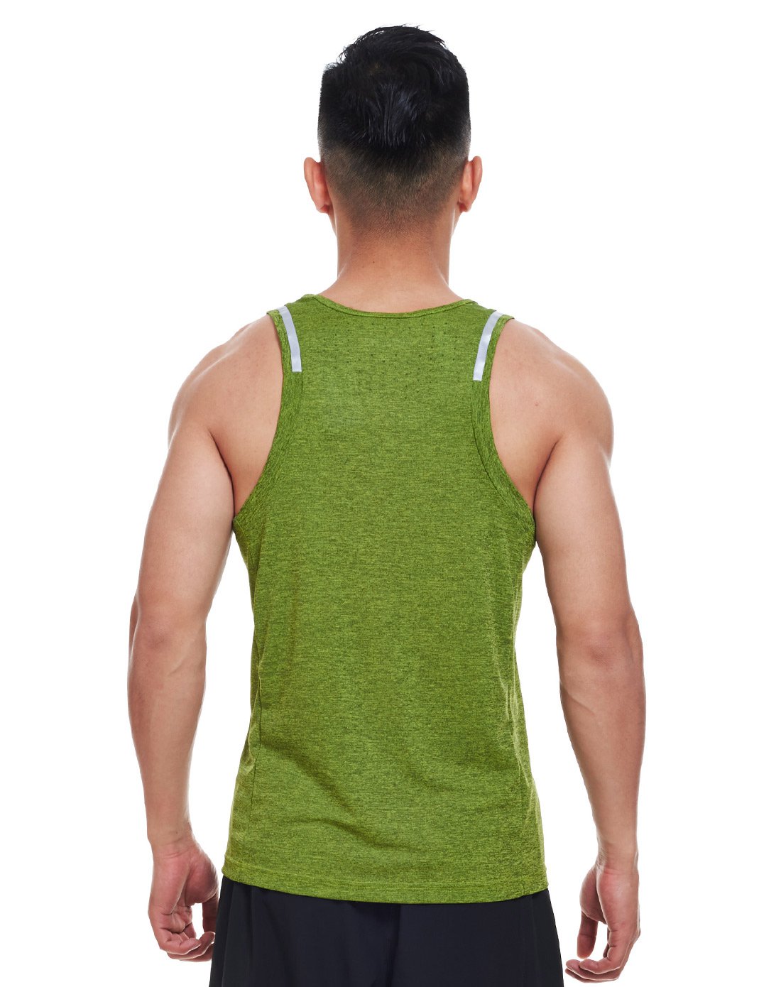透气排汗 男款草绿色背心 跑步系列