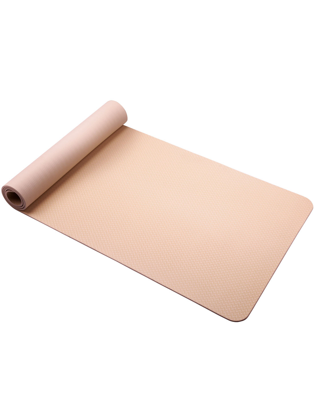 奇安达q-and瑜伽健身专场时尚防滑 舒适蚕纹瑜伽垫米色51710040186