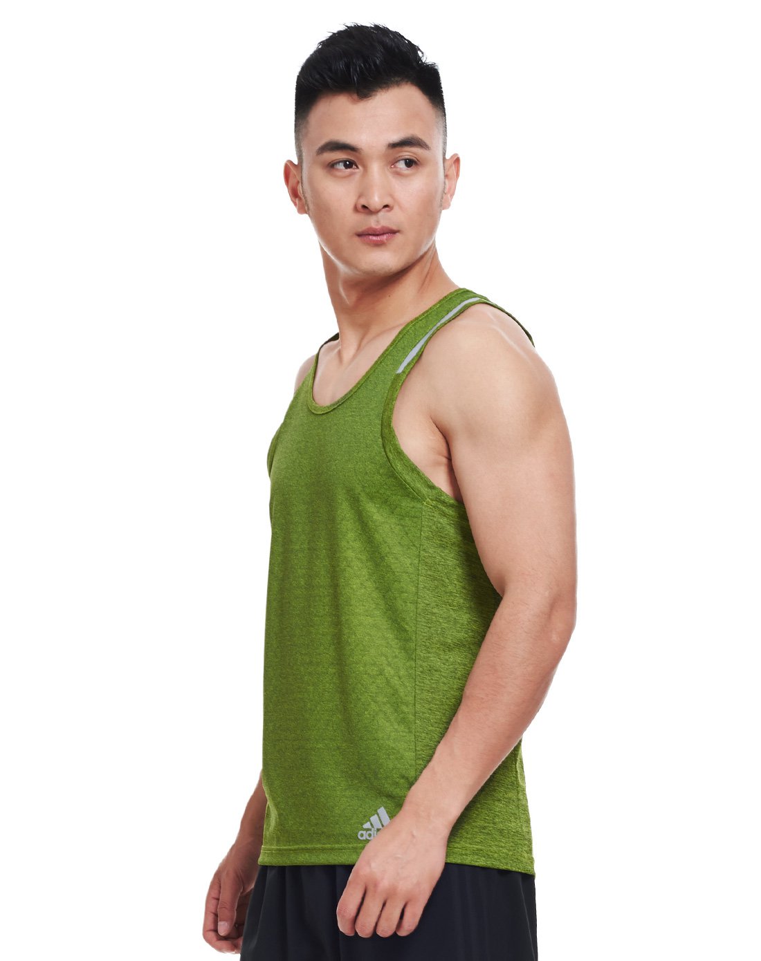 透气排汗 男款草绿色背心 跑步系列