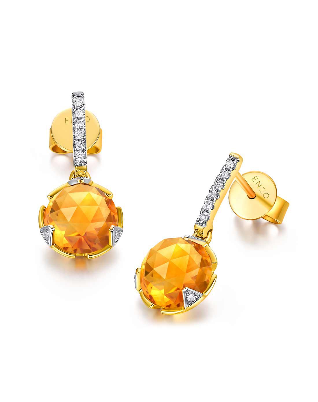 彩宝大师enzo珠宝专场enzo 芭蕾女孩 18k黄金马地拿黄晶耳饰e11289mac