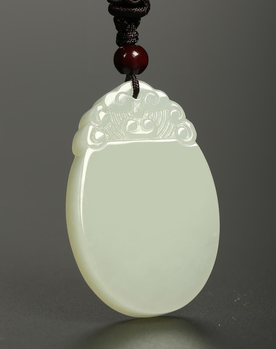 凤禧 精雕工天然和田玉平安玉牌吊坠