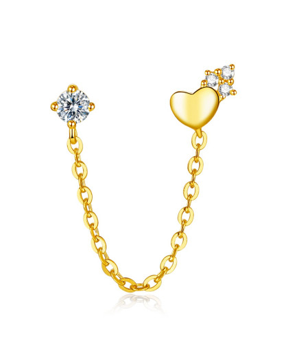 千年cemni|臻言 18k金镶钻钻石耳钉(单个)