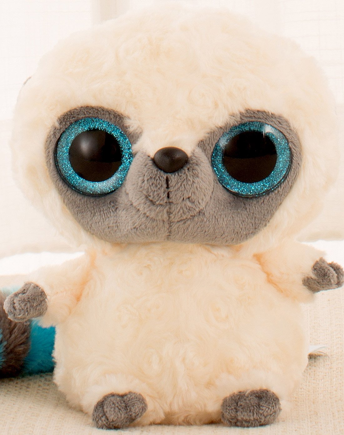 韩国毛绒玩具闪闪大眼蓝尾婴猴公仔-中号