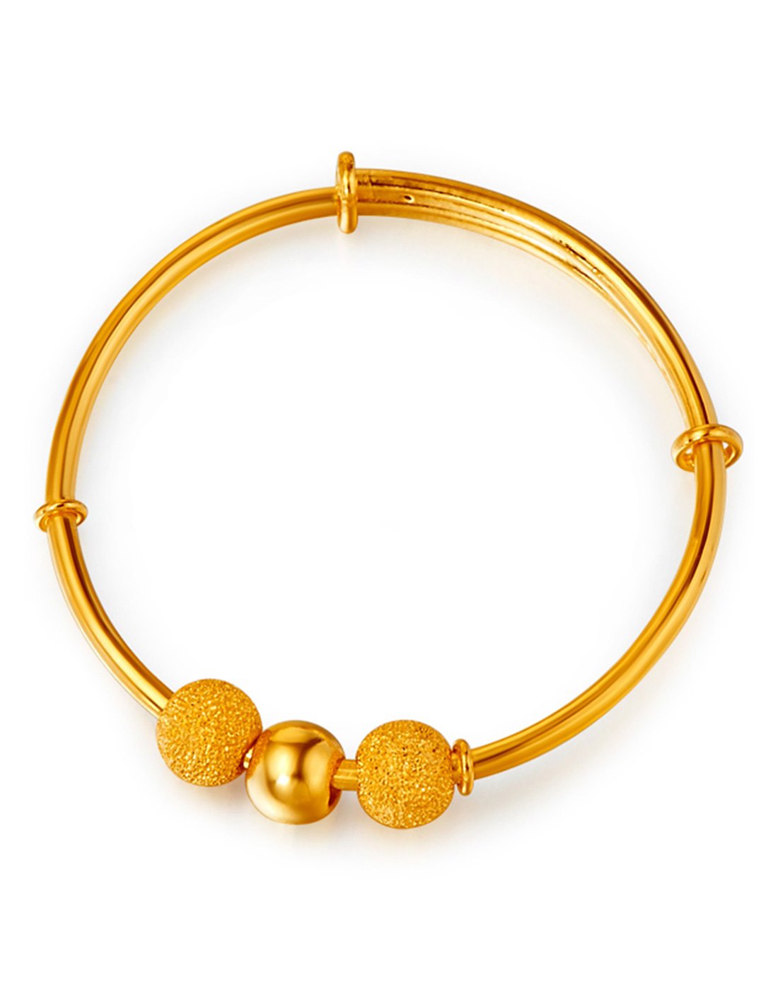 周大福 儿童圆圆满满黄金手镯(计价)