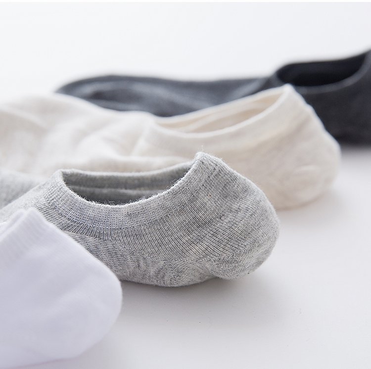 4双装男士色纺纱o型隐形袜船袜男士袜子男袜子