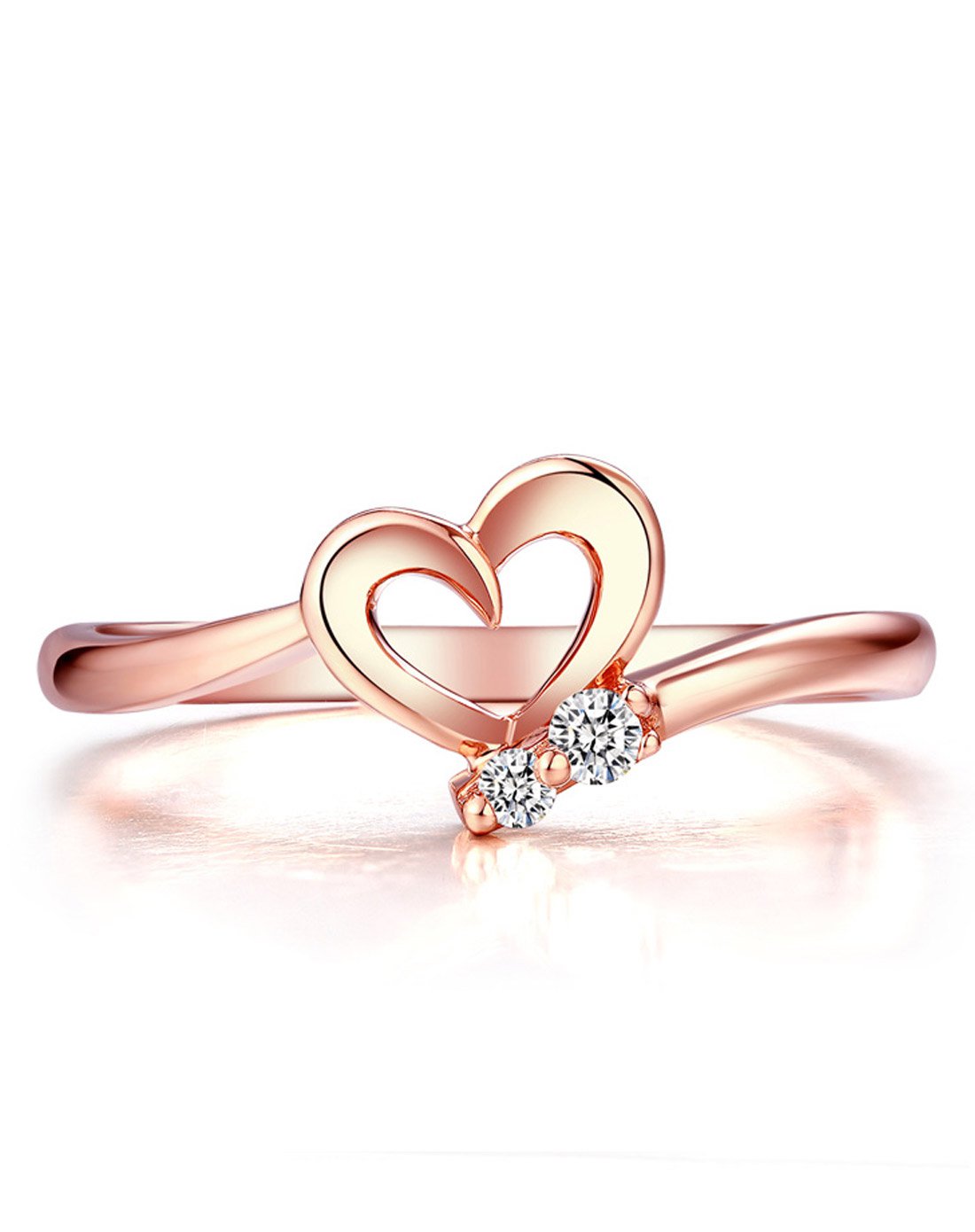 18k金钻石女戒 简爱银色