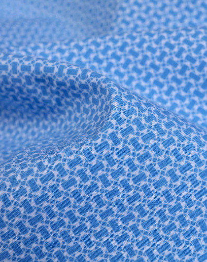 春款时尚撞色花纹进口棉面料休闲长袖衬衫