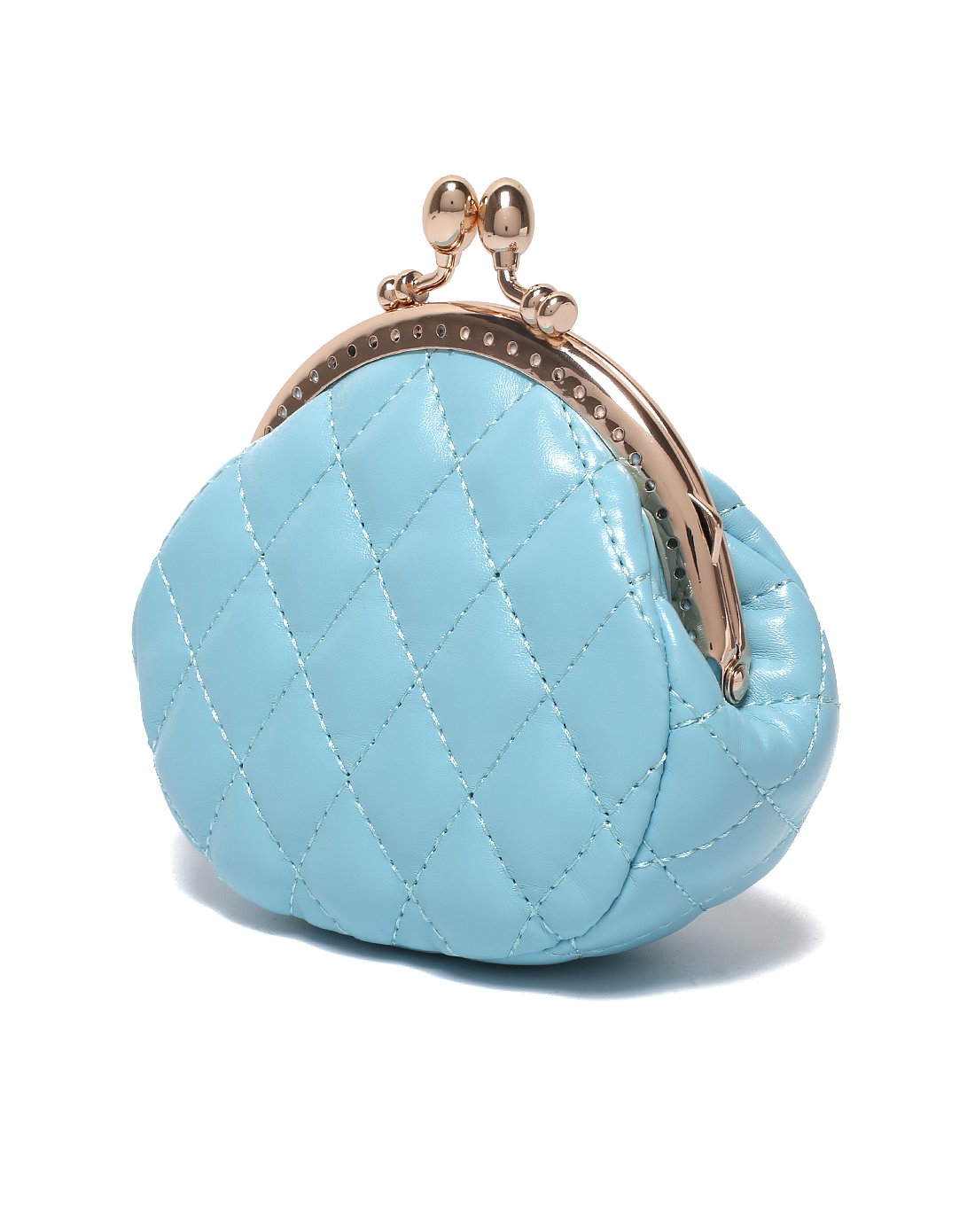 2017新品 时尚简约果冻色链条迷你手拿包粉兰色