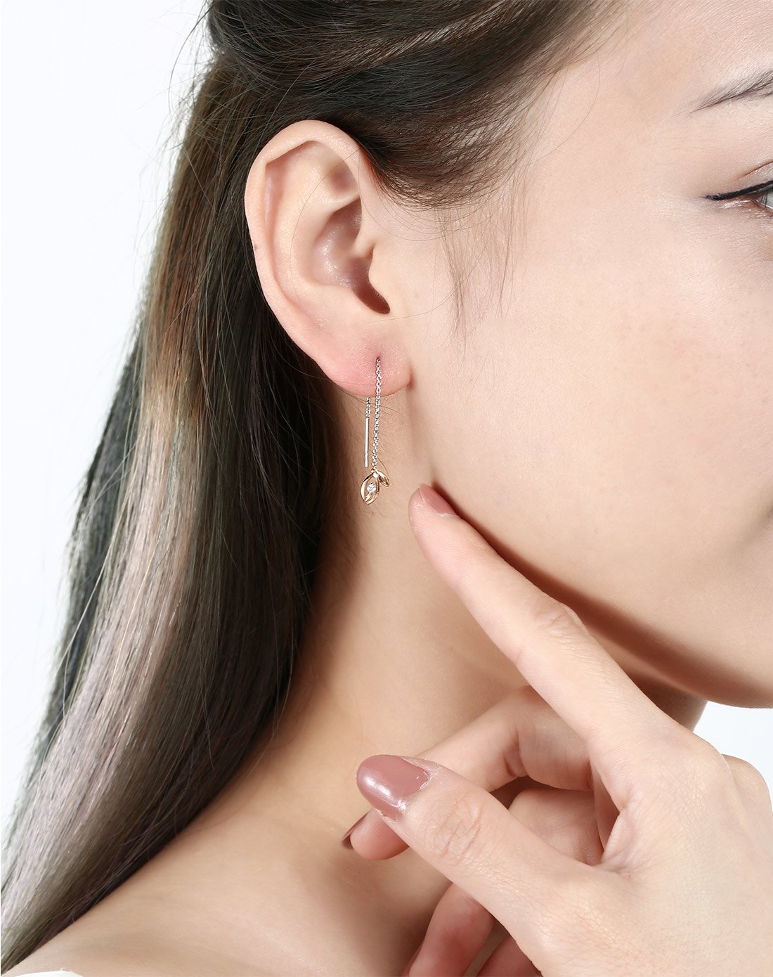 喜钻 新品18k金钻石耳坠/耳线