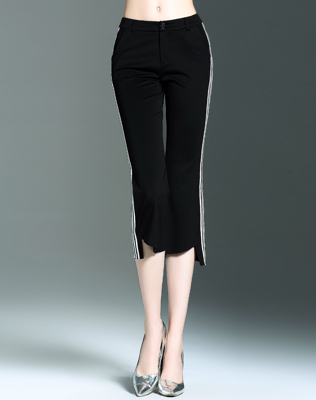福玛玛*xuyuan 设计师系列 黑色时尚简约百搭鱼尾裤
