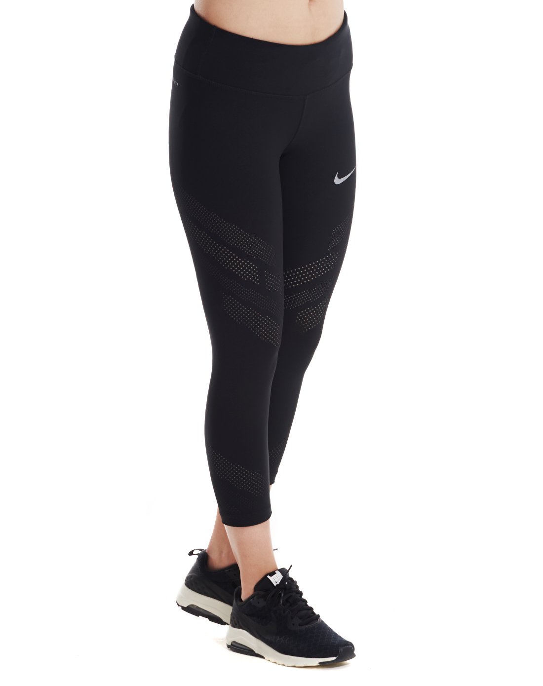 耐克nike dri-fit 女款黑色紧身裤 跑步系列