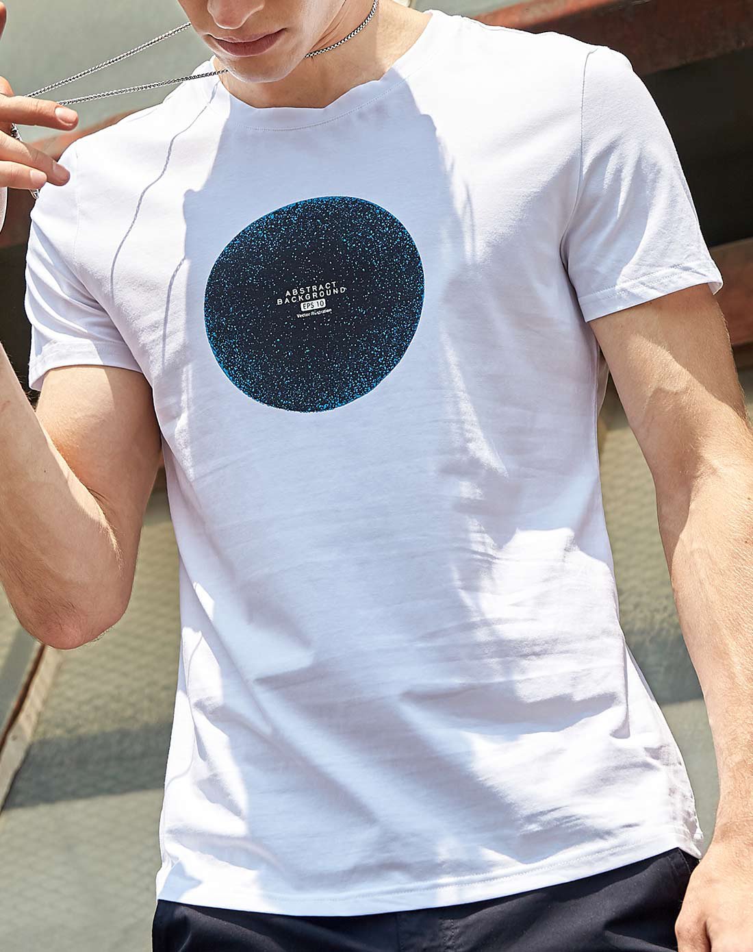 个性图案设计百搭短袖t恤白色