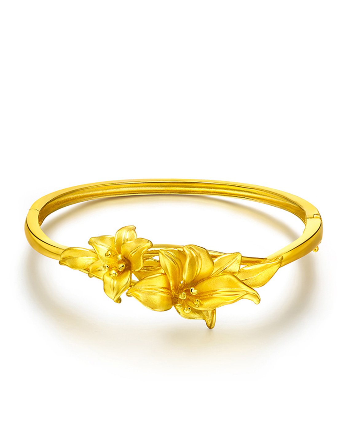 周大福 花月佳期百合黄金手镯(计价)