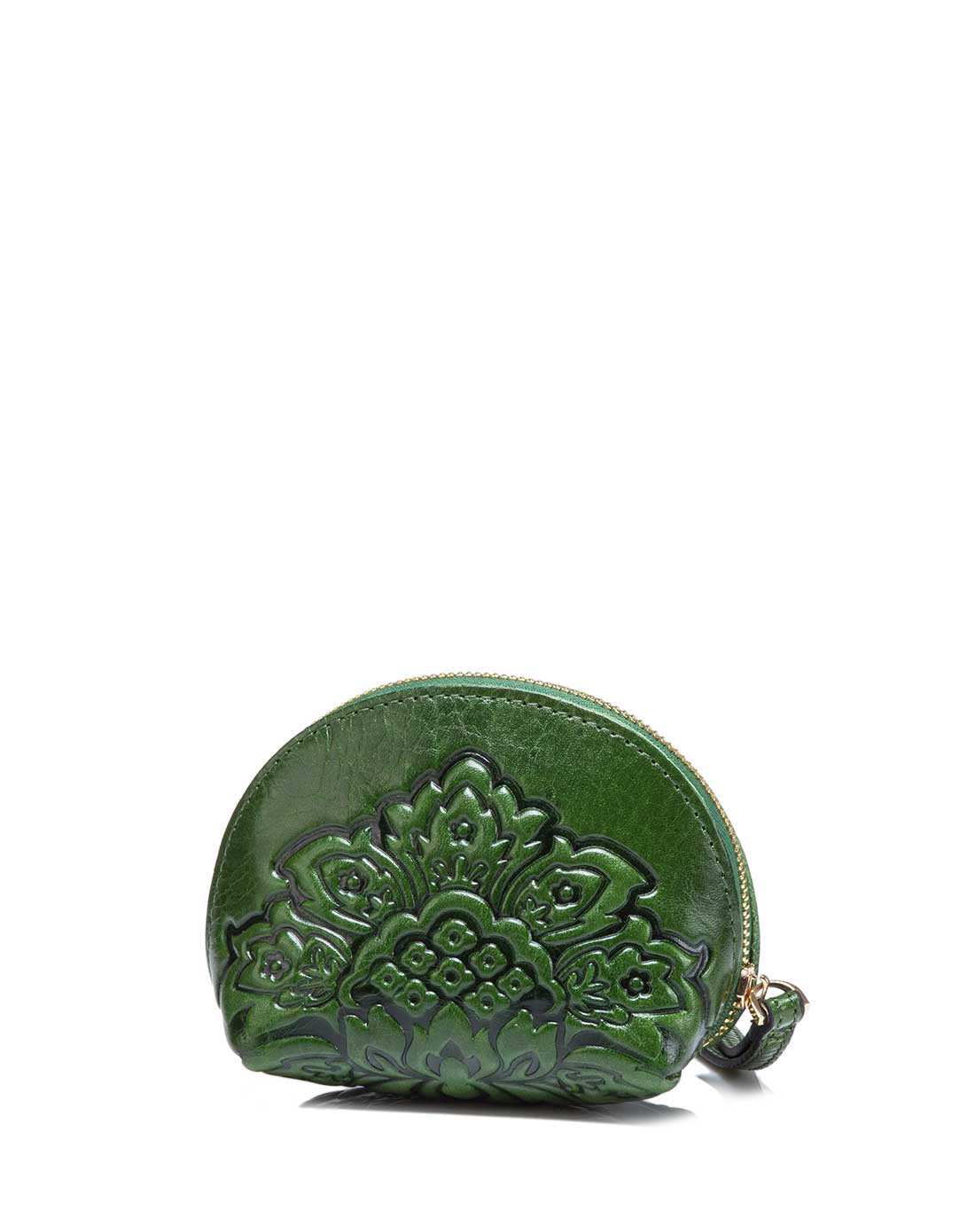 立体压花牛皮零钱包