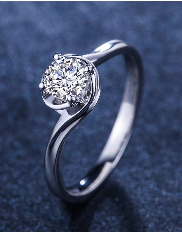 18k金f-g色50分钻石女戒-天姿