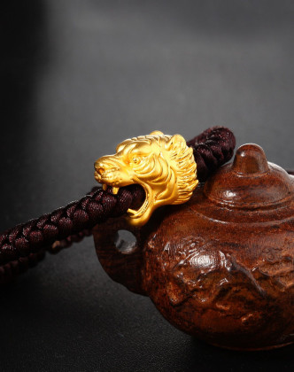 兆亮3d硬金足金虎头手链