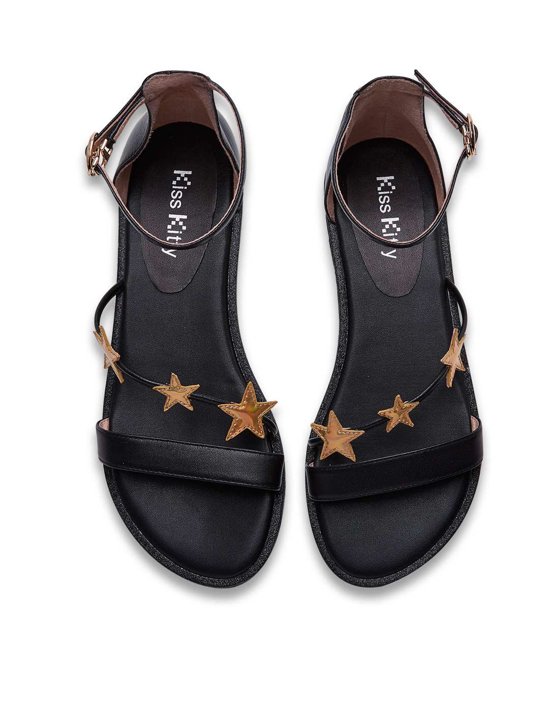 kiss kitty女鞋专场 kisskitty奇思凯蒂星星鞋学生平底一字带凉鞋女