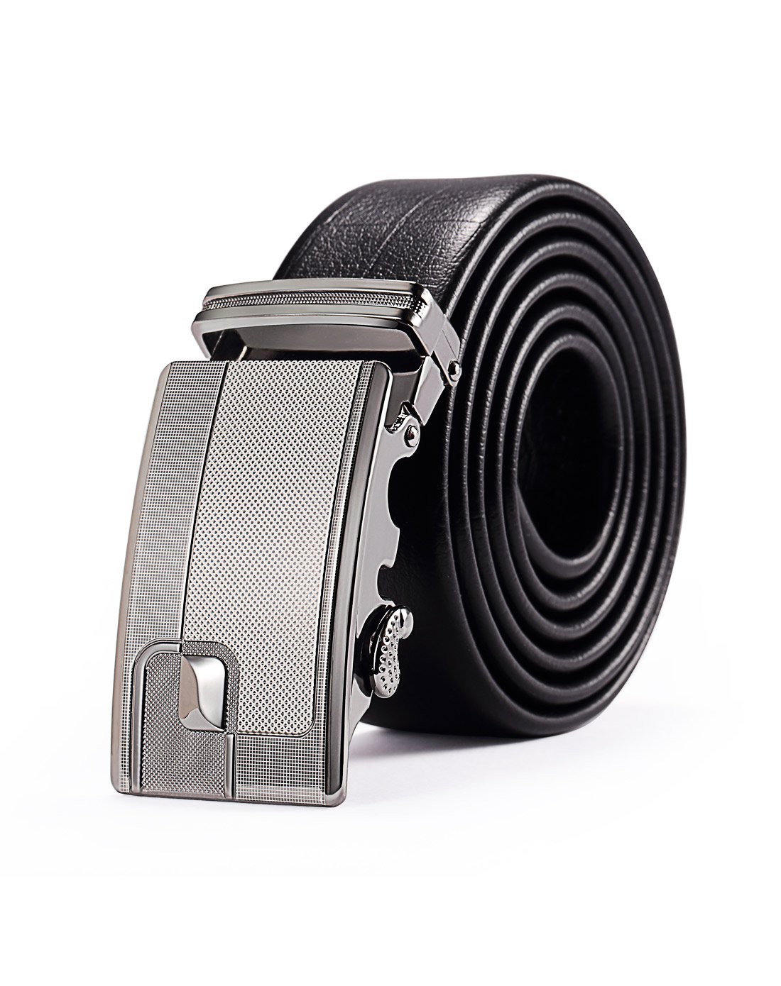 时尚交汇自动扣皮带咖色