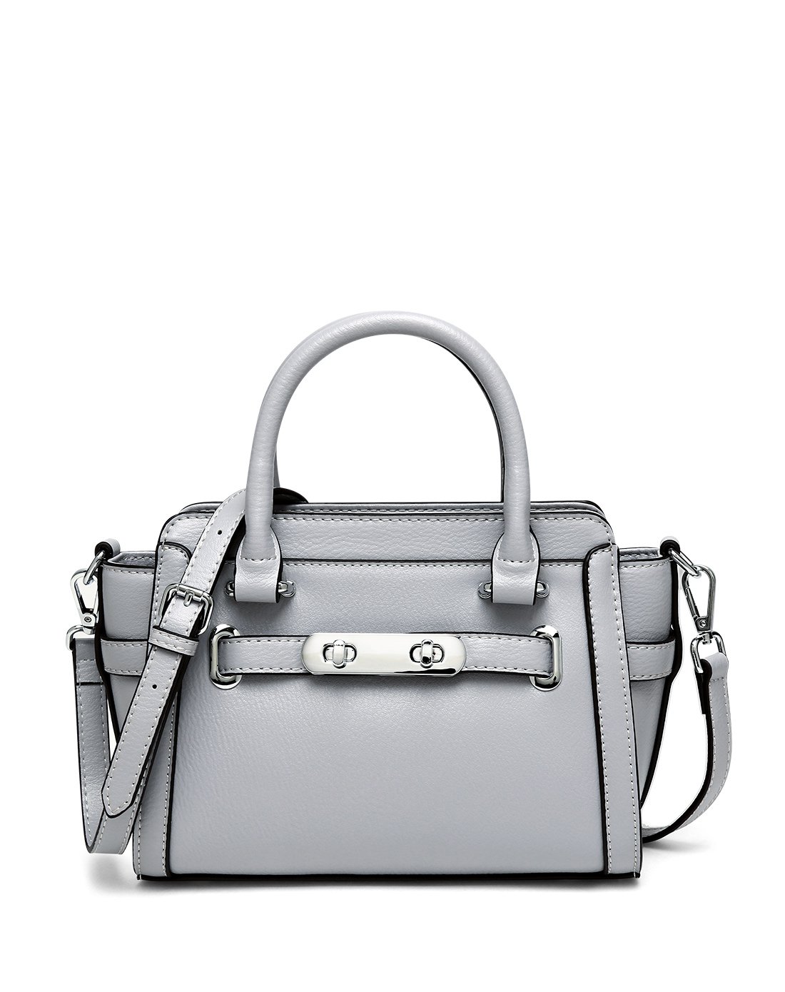 专供款2017新品时尚简约百搭手提包斜挎包女包藕粉色