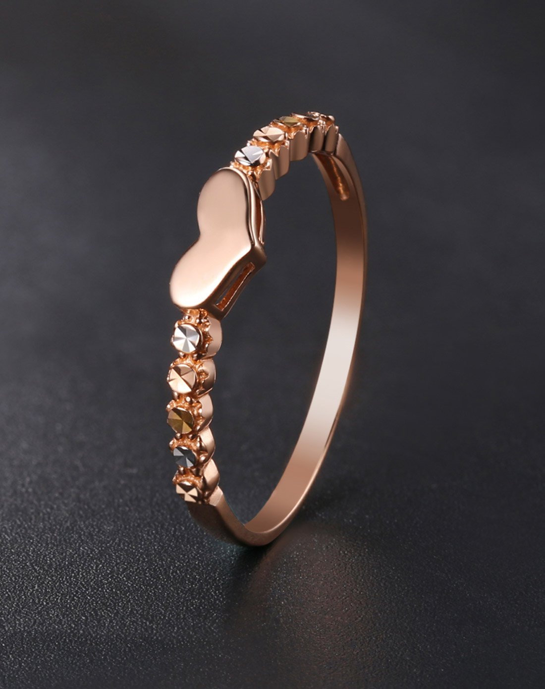 黛慕妮 18k金玫瑰金彩金戒指