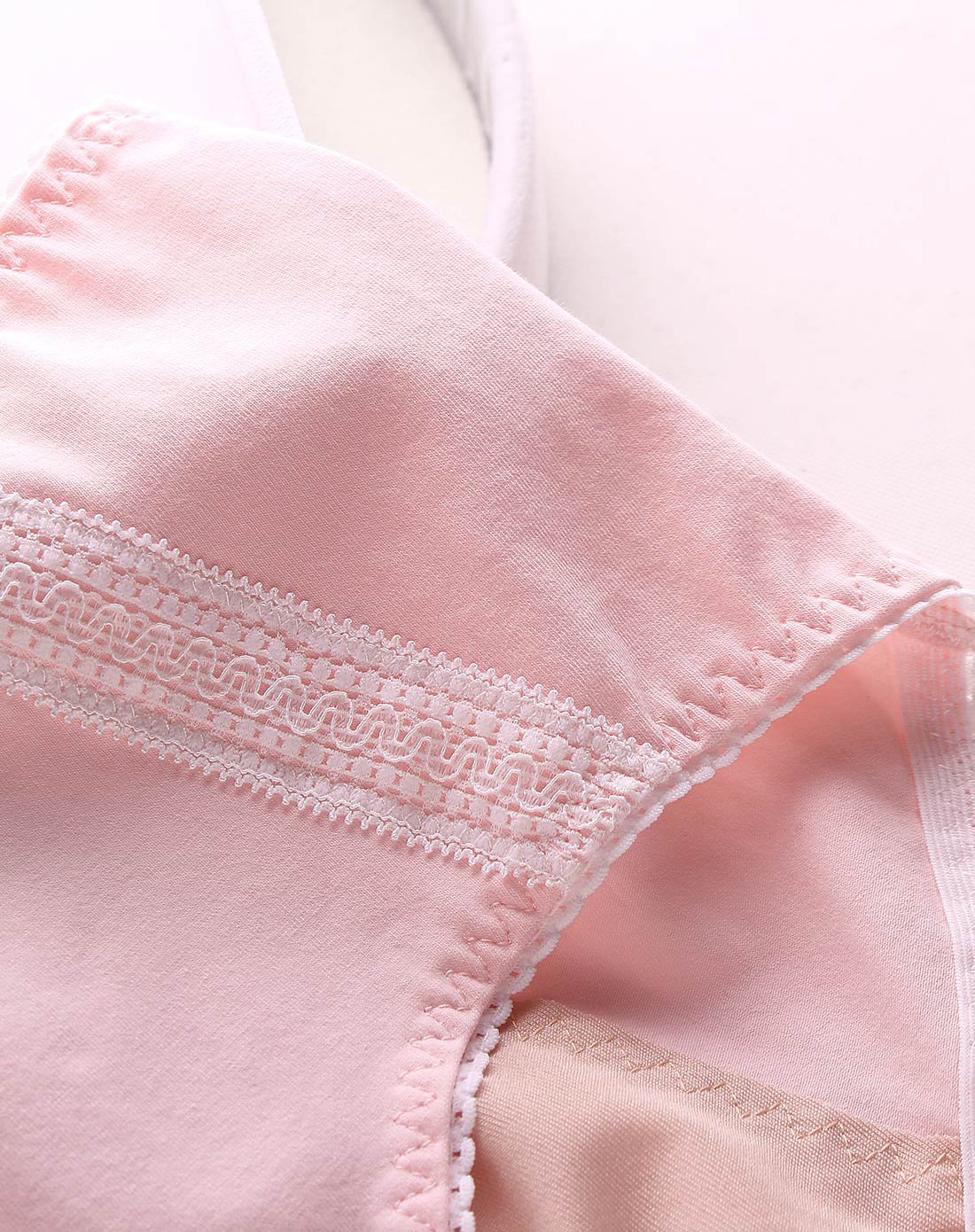 少女纯棉柔软舒适生理裤中腰三角内裤浅粉色