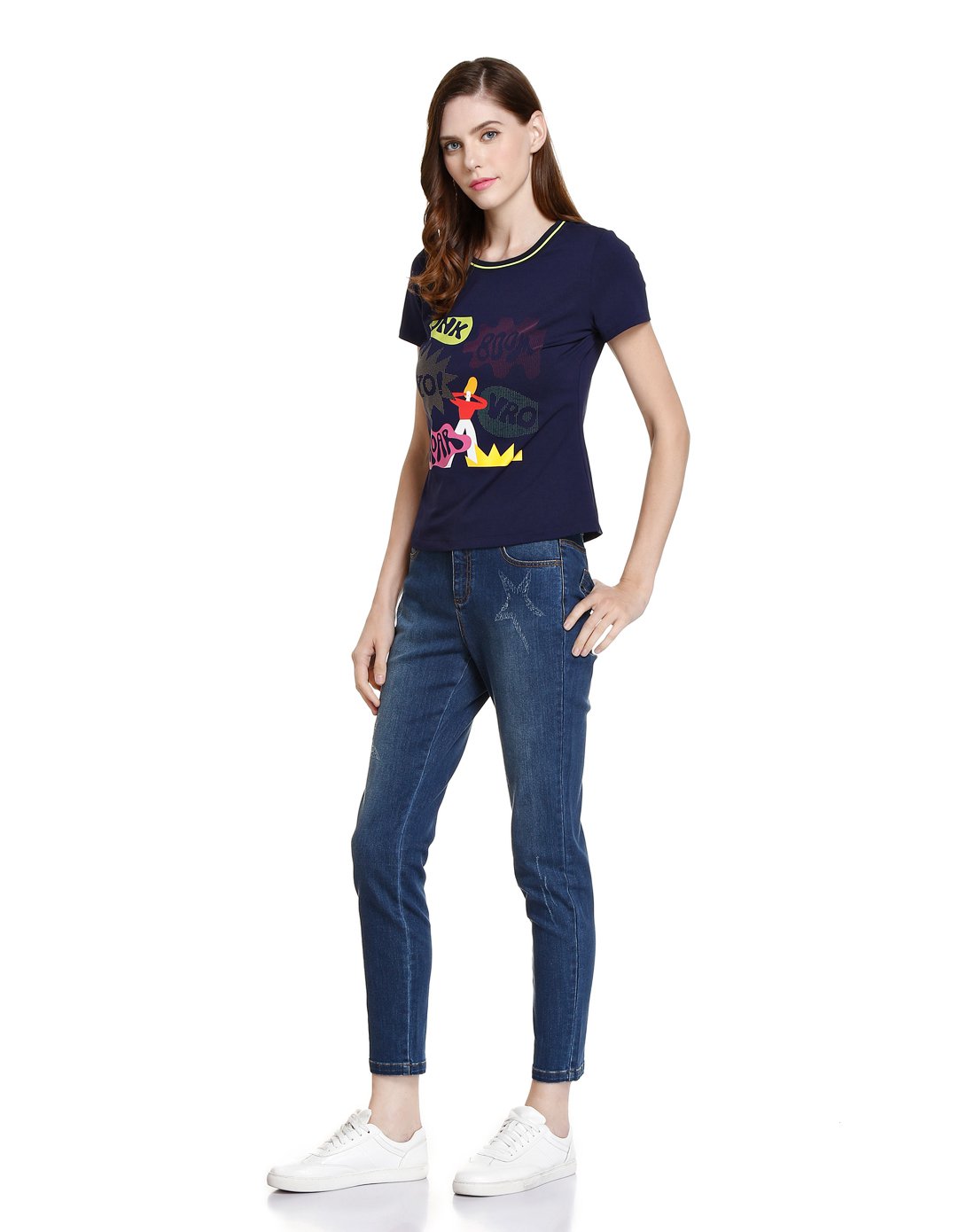 无t不夏天玖姿/juzui个性印花图案圆领短袖t恤女jwwx80370126_唯品会