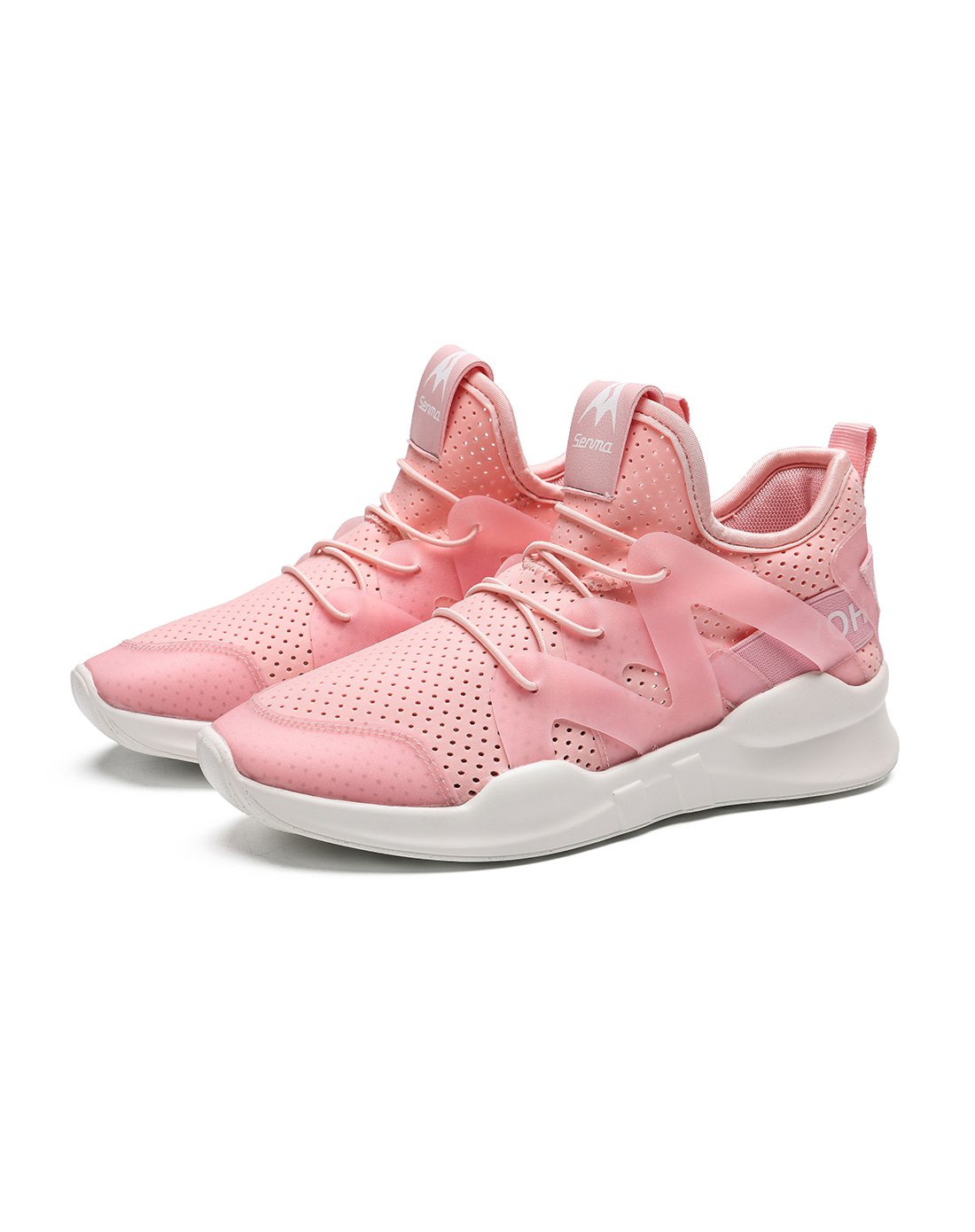 小粉鞋运动鞋 女款休闲透气网面鞋粉色