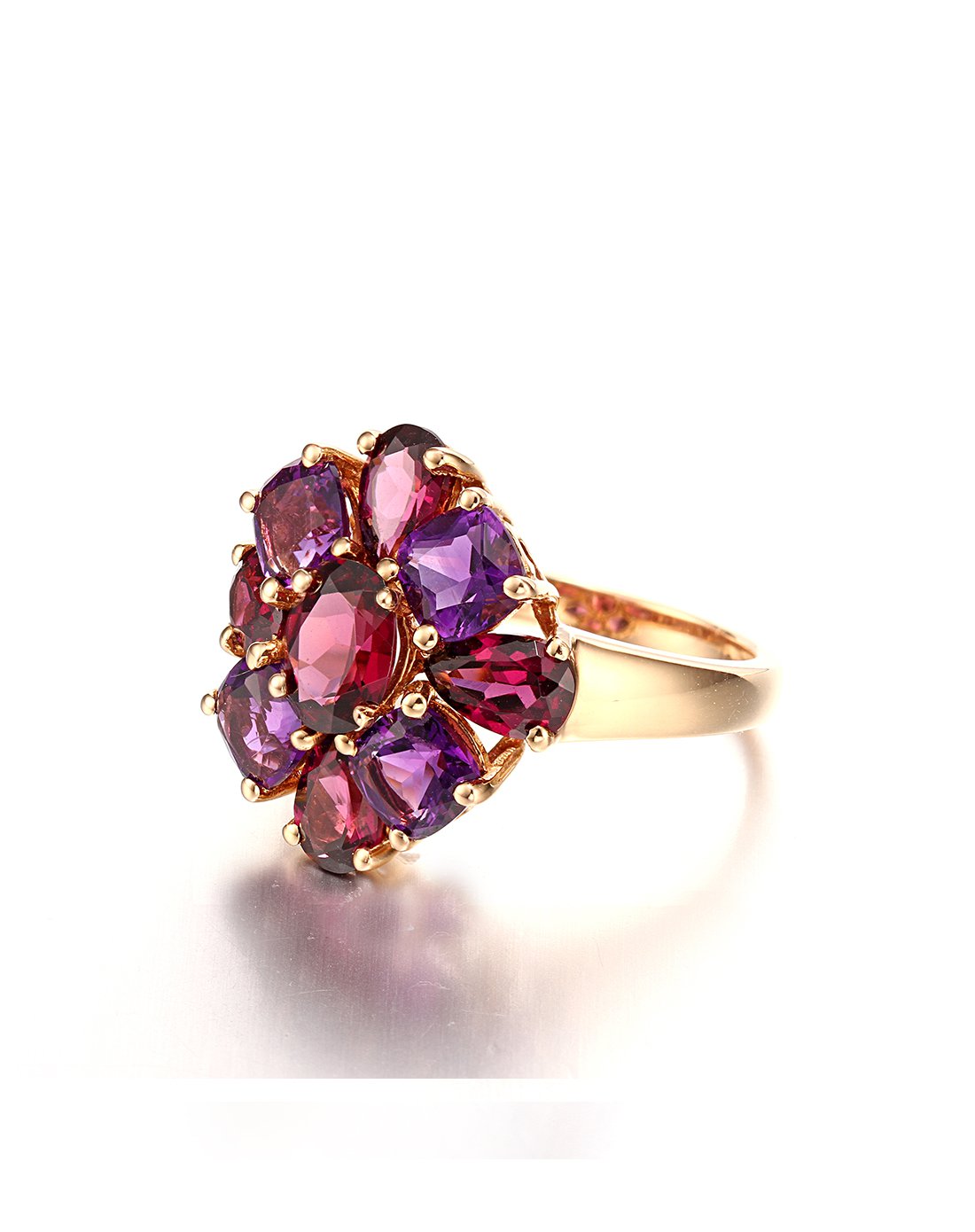 enzo 晶石彩虹 18k黄金双色彩宝戒指