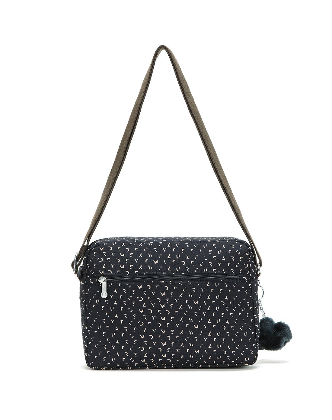 kipling凯浦林休闲女包单肩斜跨背提包k15249蓝底字母印花