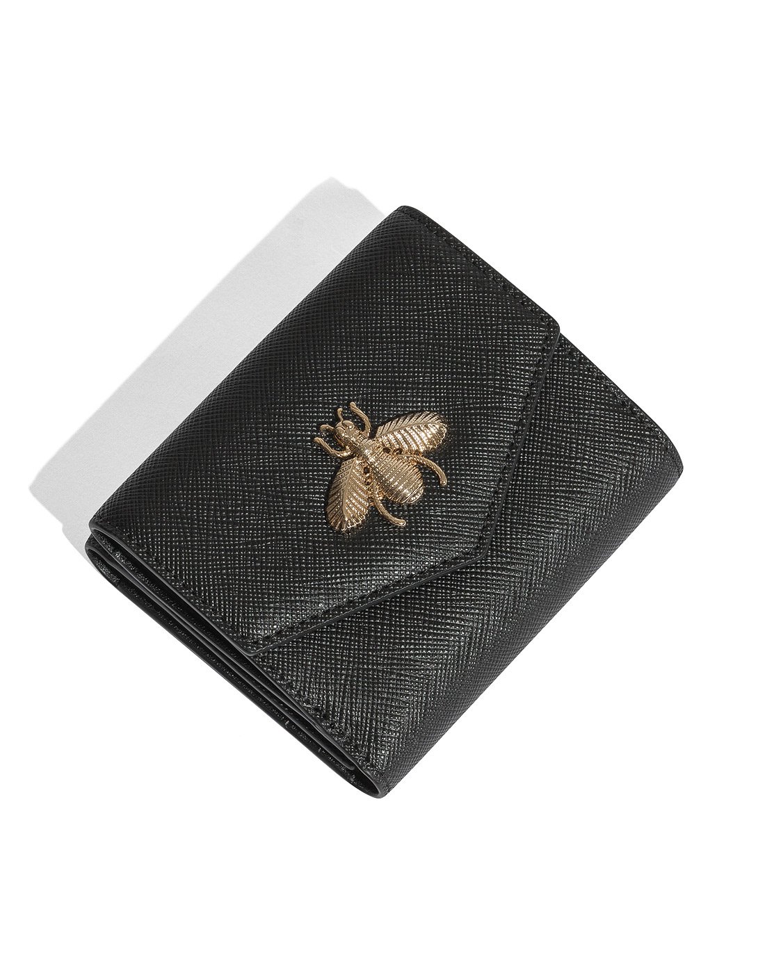 新款动物图案短款钱包黑色