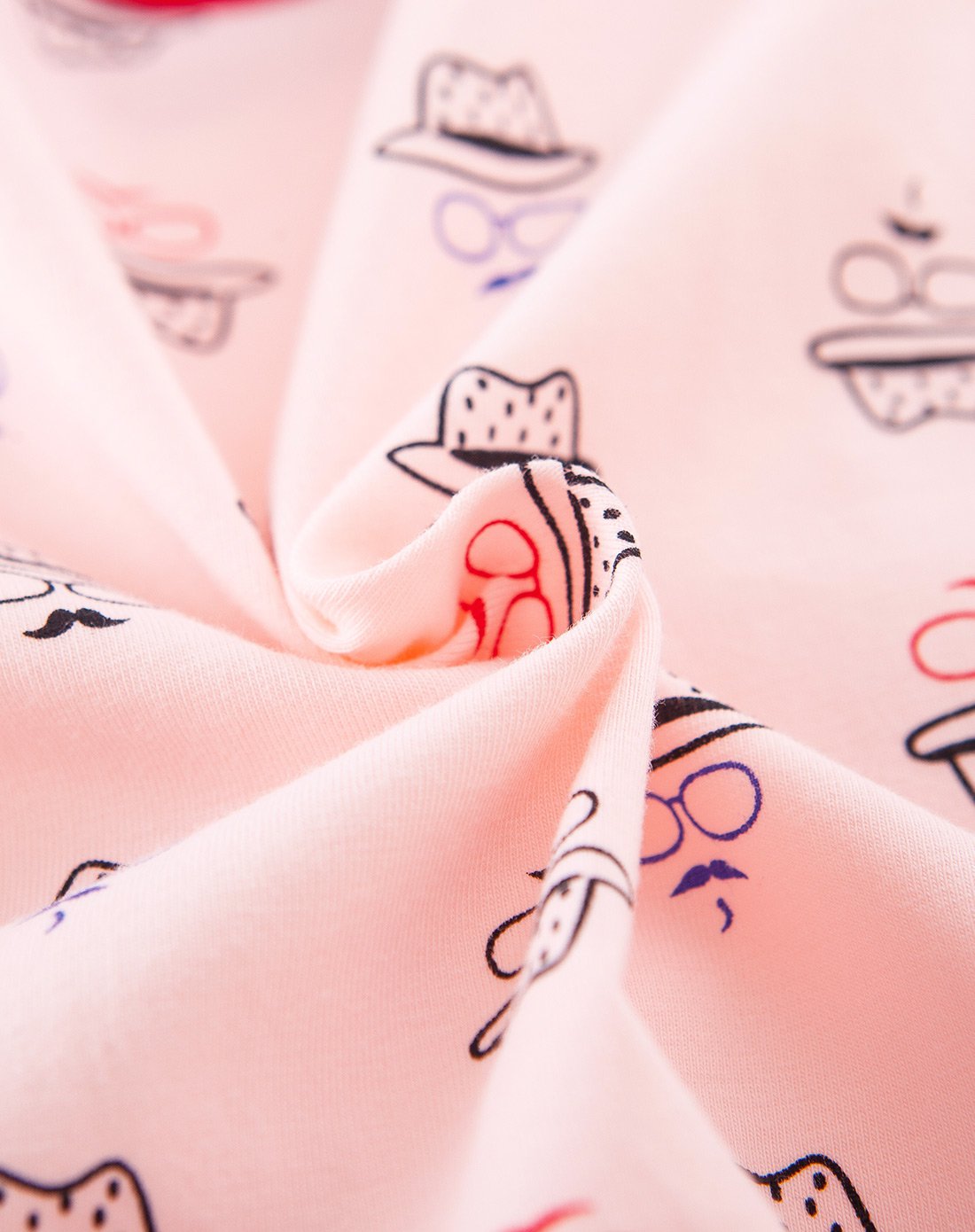 小帽兜时尚单面开档哈衣粉色