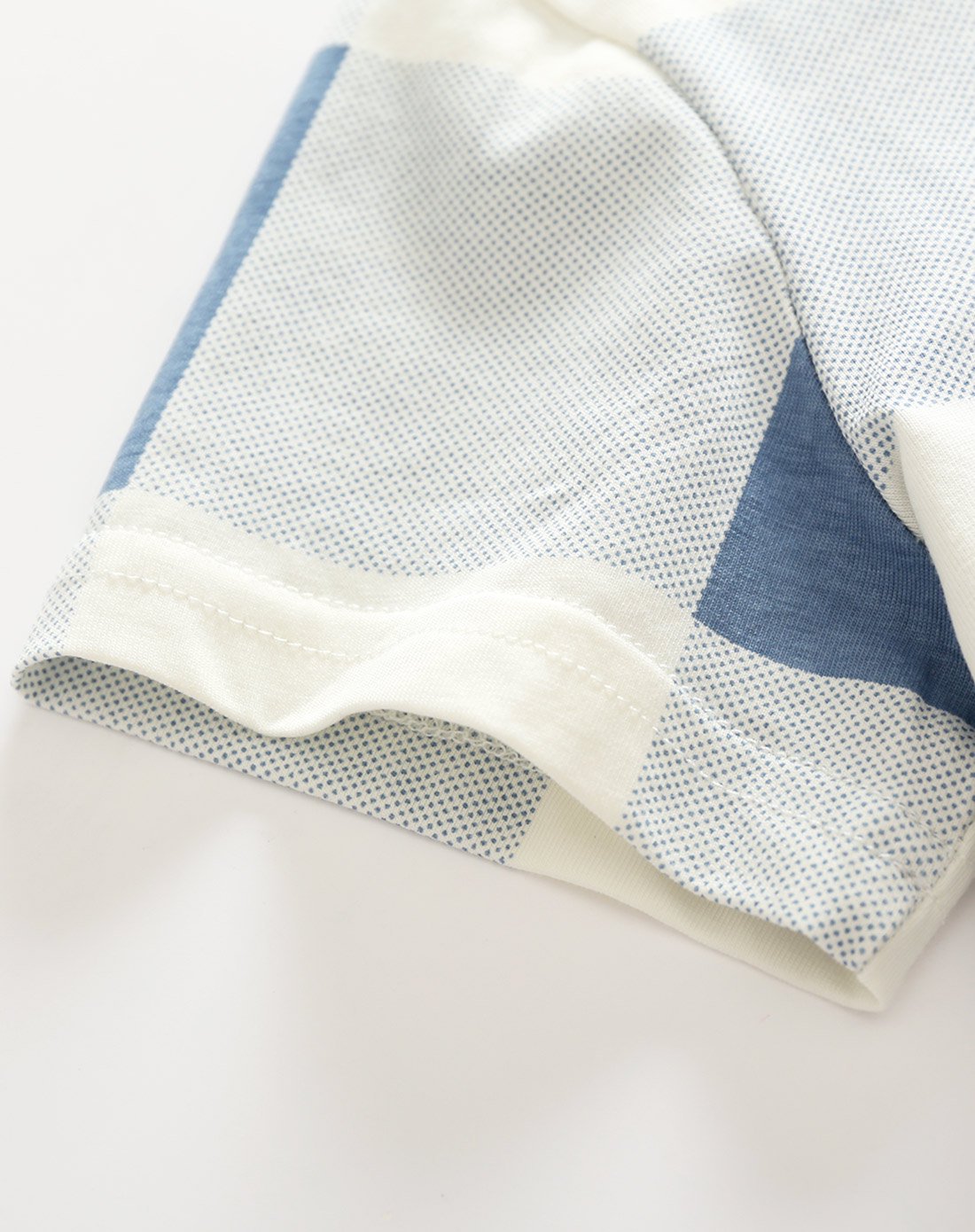 瓢虫之家小童服饰专场男童格纹印花短袖t恤蓝格bjxz01b1384_唯品会